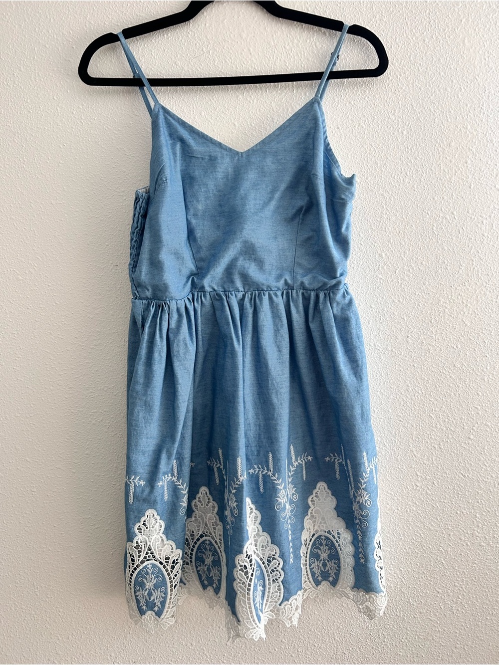 Japna Light Blue V-Neck Women's Dress